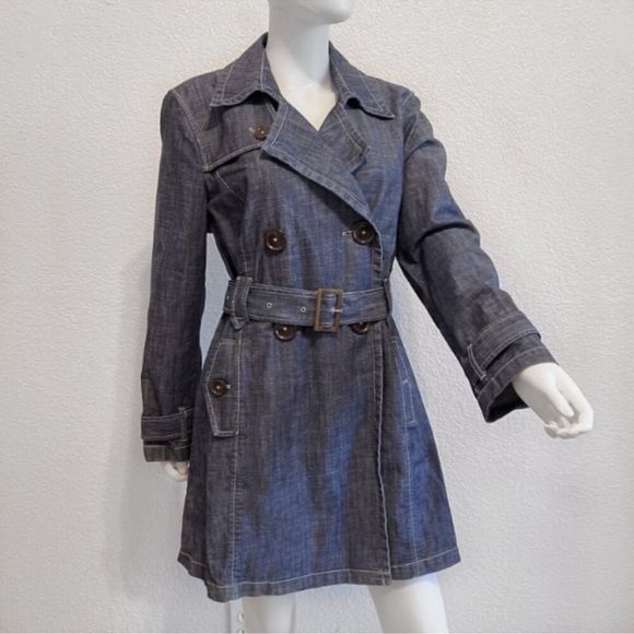 Forth & Towne Denim Trench Coat XL - Picture 2 of 13